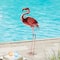 Glitzhome® 35.25" Metal Standing Flamingo Garden Statue with Stakes
